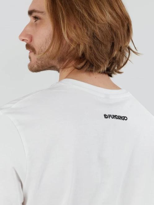 Fundango Essential Graphic Long-T férfi hosszú ujjú póló fehér színben 5