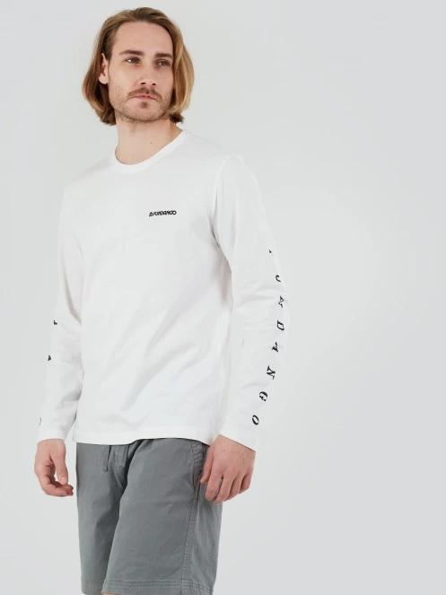 Fundango Essential Graphic Long-T férfi hosszú ujjú póló fehér színben 6