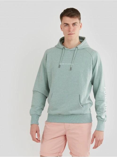Fundango Talis Hooded Sweatshirt férfi kapucnis pulóver zöld színben 2