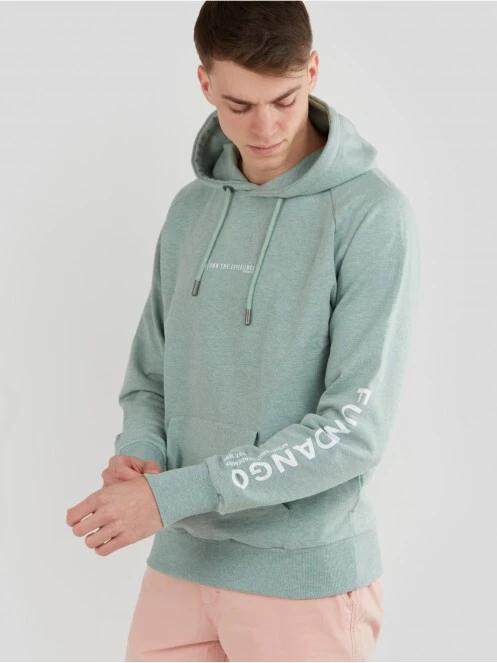 Fundango Talis Hooded Sweatshirt férfi kapucnis pulóver zöld színben 4