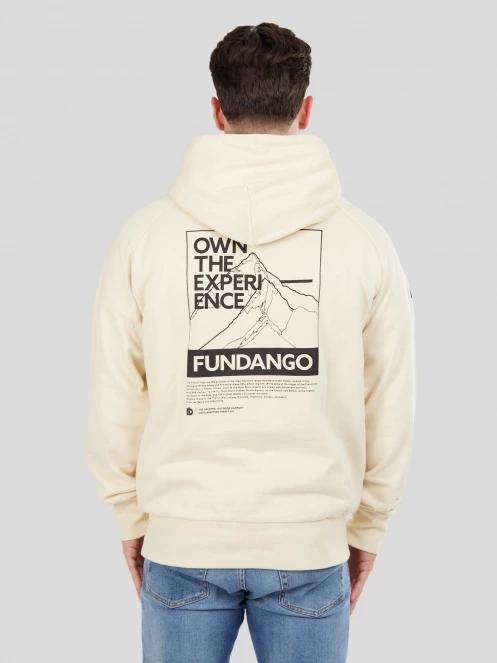 Fundango Talis Hooded Sweatshirt férfi pulóver homok színben 3