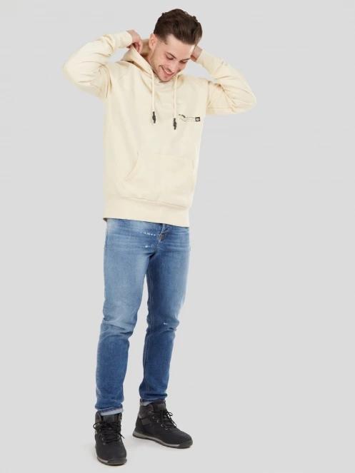 Fundango Talis Hooded Sweatshirt férfi pulóver homok színben 4