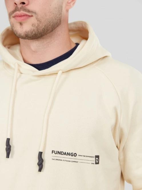 Fundango Talis Hooded Sweatshirt férfi pulóver homok színben 5