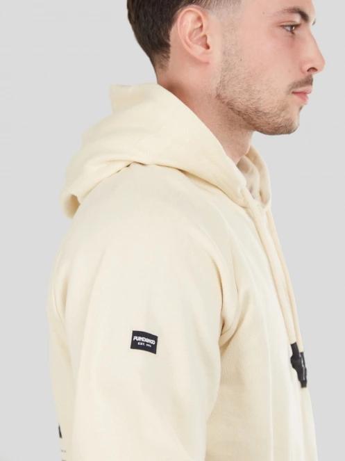 Fundango Talis Hooded Sweatshirt férfi pulóver homok színben 6