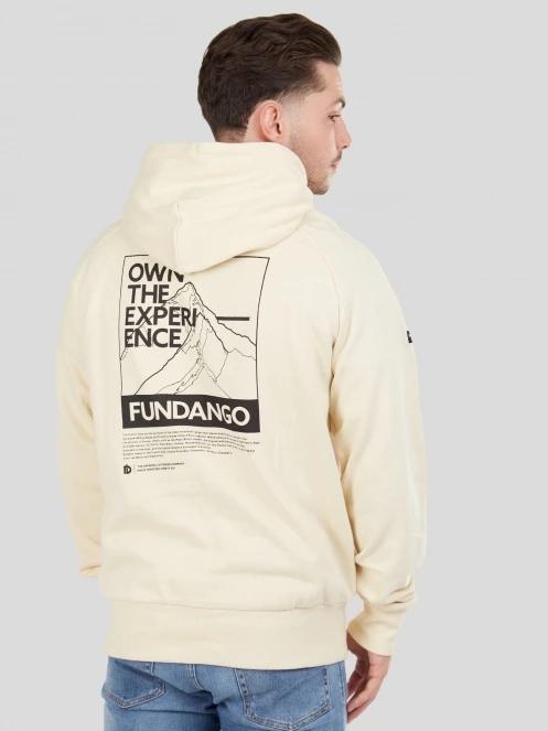 Fundango Talis Hooded Sweatshirt férfi pulóver homok színben 8
