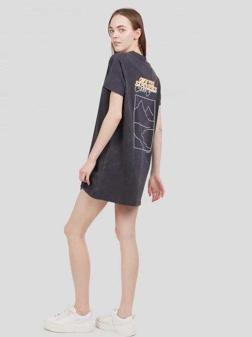 Fundango Swell Tee Dress női pólóruha fekete színben 5