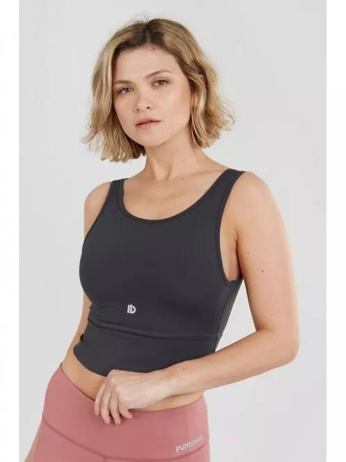 Fundango Croft Long Line Sportbra női sportmelltartó szürke színben 2