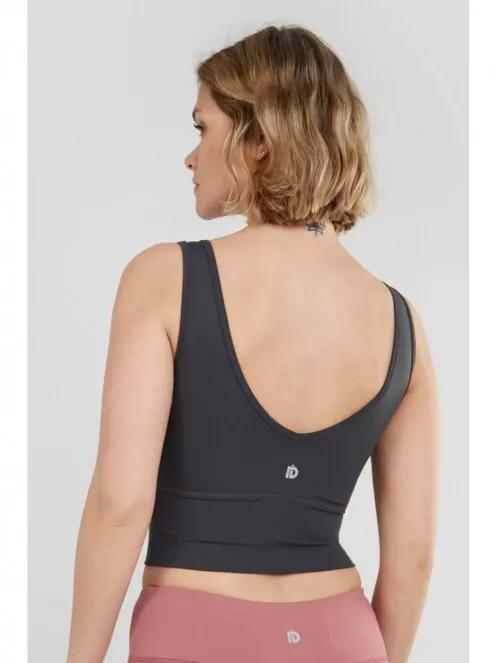 Fundango Croft Long Line Sportbra női sportmelltartó szürke színben 3