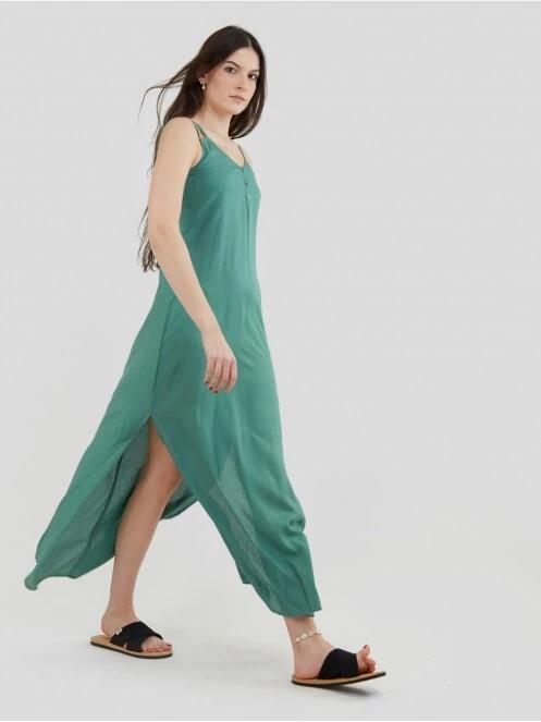Fundango Helena Dress női ruha zöld színben 4