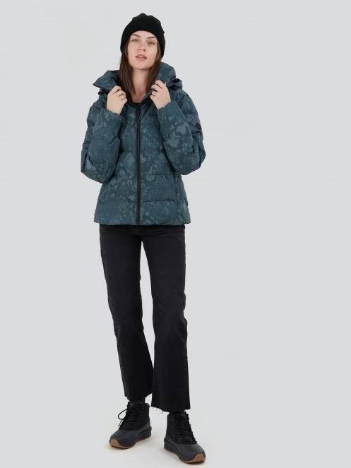 Fundango Amber Padded Jacket női steppelt átmeneti kabát zöld színben 4