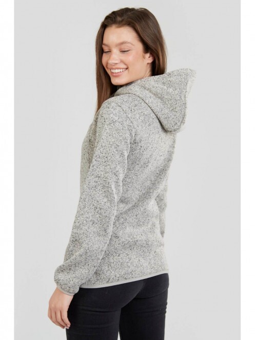 Fundango Share Hooded Fleece női kapucnis pulóver fehér színben 3