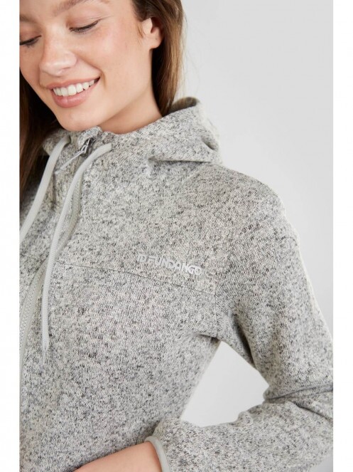 Fundango Share Hooded Fleece női kapucnis pulóver fehér színben 4