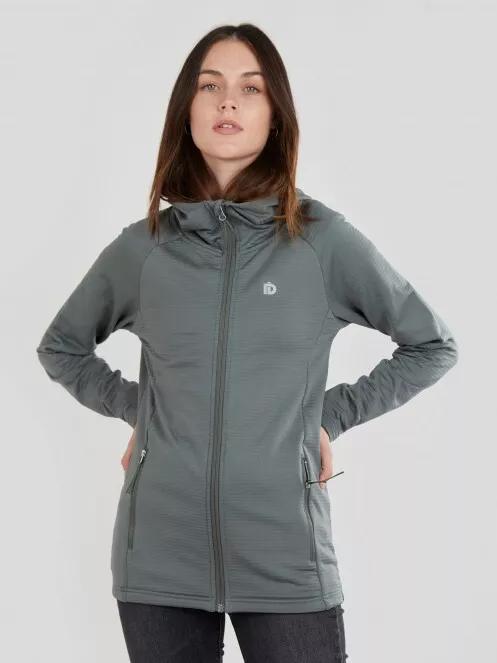 Fundango Share Hooded Fleece női polár pulóver oliva színben 2