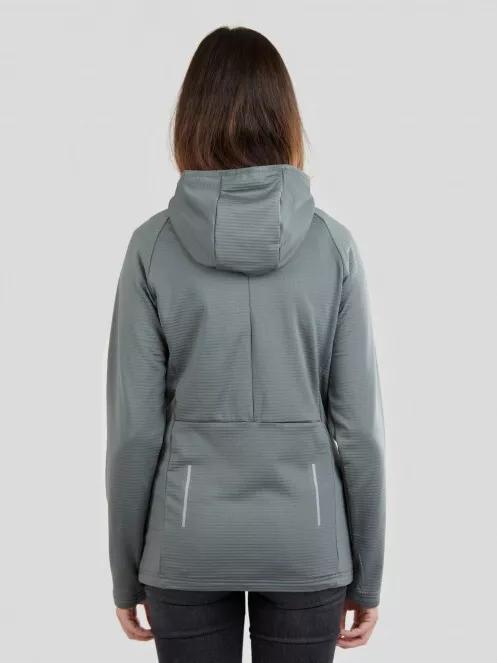 Fundango Share Hooded Fleece női polár pulóver oliva színben 3