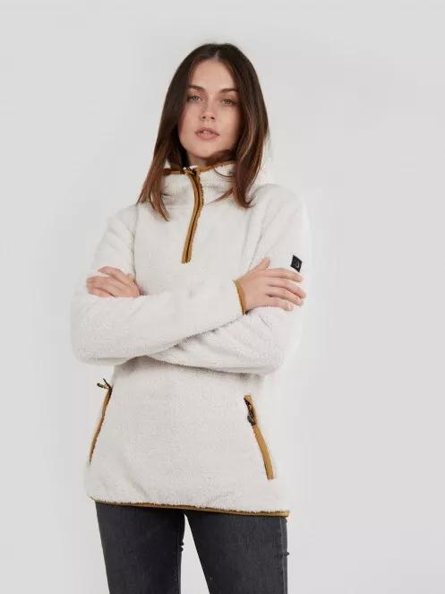 Fundango Olivia Pile Jacket női kapucnis pulóver homok színben 4