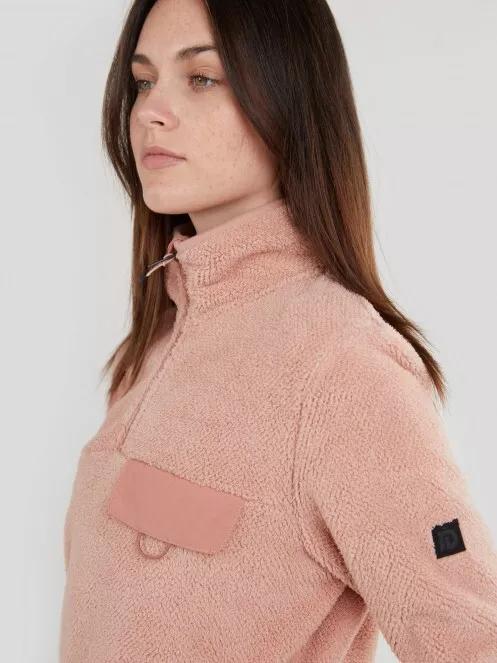 Fundango Vinona Fleece Pullover női pulóver rózsaszín színben 5