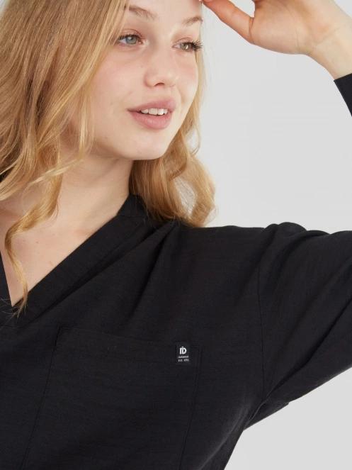 Fundango Athene Cover-up női hosszú ujjú ing fekete színben 7