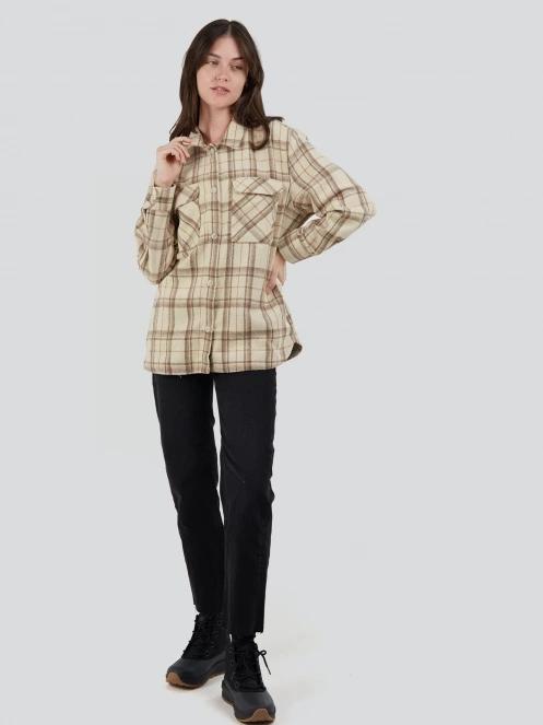 Fundango Ashley Shirt Jacket női ingkabát homok színben 4