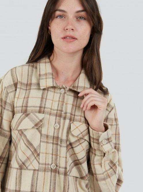 Fundango Ashley Shirt Jacket női ingkabát homok színben 5