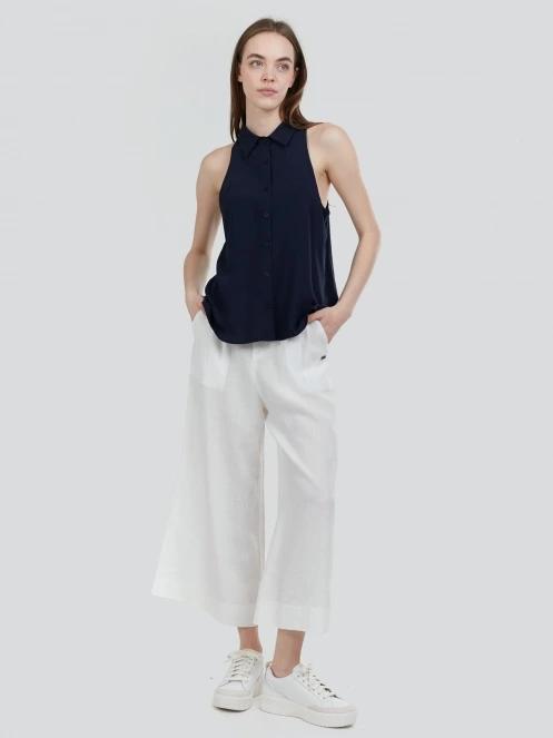 Fundango Myrto Sleeveless Shirt női blúz sötétkék színben 4