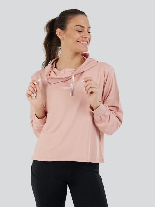 Fundango Helka Sweatshirt női kapucnis pulóver rózsaszín színben 5