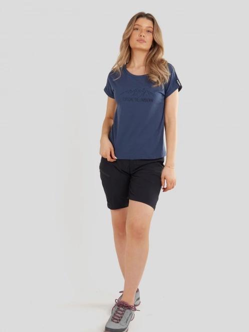 Fundango Atmos T-shirt női rövid ujjú póló sötétkék színben 4