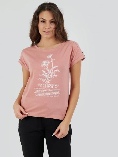 Fundango Lima T-shirt női rövid ujjú póló rózsaszín színben 2