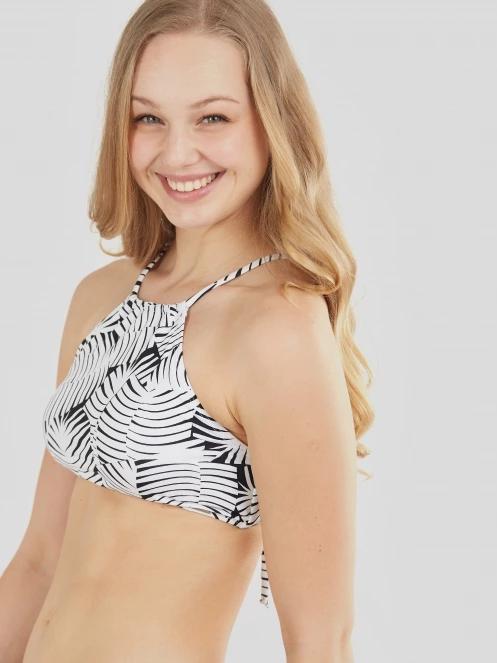 Fundango Hogg High Neck Top női bikini felső fehér színben 6