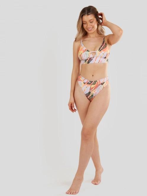 Fundango Sahara Mid Waist Full Bottoms női bikini alsó lila színben 4