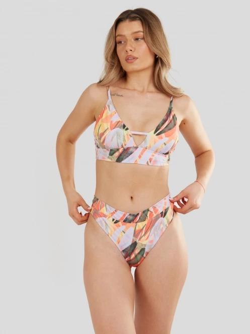 Fundango Sahara Mid Waist Full Bottoms női bikini alsó lila színben 5