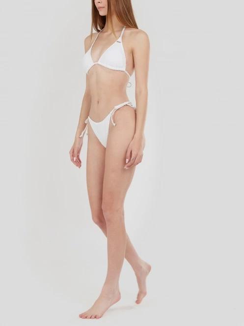Fundango Innisfil II Tie-side Jacquard Bottom női bikini alsó fehér színben 4