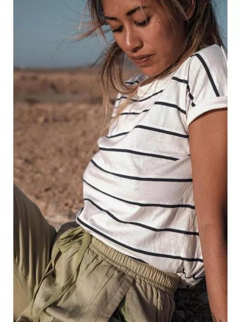 Fundango Ivanne T-shirt női rövid ujjú póló fehér színben 8