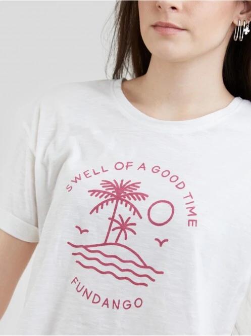 Fundango Nissa T-shirt női rövid ujjú póló fehér színben 5