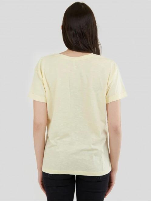 Fundango Nissa T-shirt női rövid ujjú póló sárga színben 3