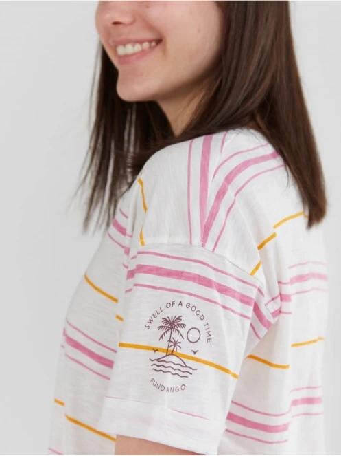 Fundango Nissa T-shirt női rövid ujjú póló fehér színben 5