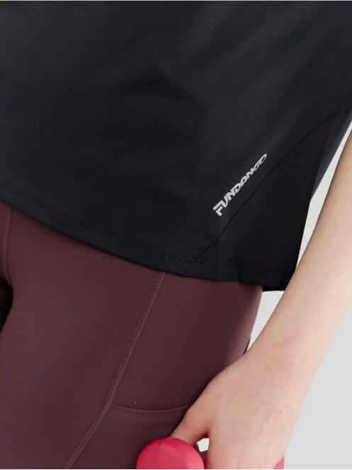 Fundango Hanabi T-shirt női rövid ujjú sport póló fekete színben 6