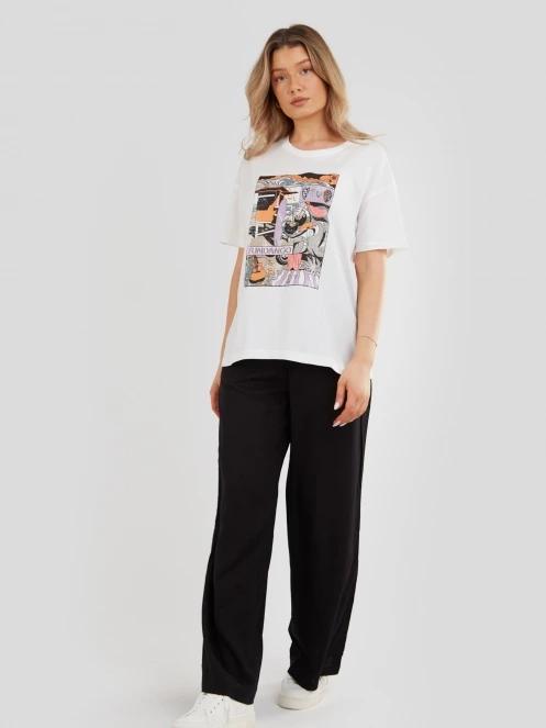 Fundango Nissa T-shirt női rövid ujjú póló fehér színben 4