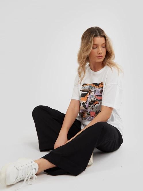 Fundango Nissa T-shirt női rövid ujjú póló fehér színben 5