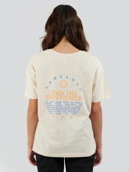 Fundango Sunshine Surf-T női rövid ujjú póló homok színben 3