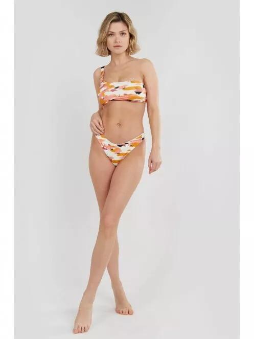 Fundango Madison One Shoulder Top női bikini felső rózsaszín színben 4