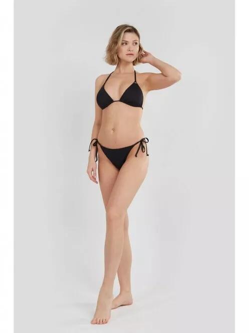 Fundango Innisfil Tie-side Bottoms női bikini alsó fekete színben 3