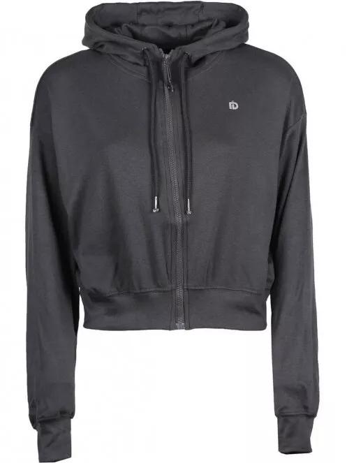 Fundango Draug Crop Hoodie női kapucnis pulóver szürke színben 5