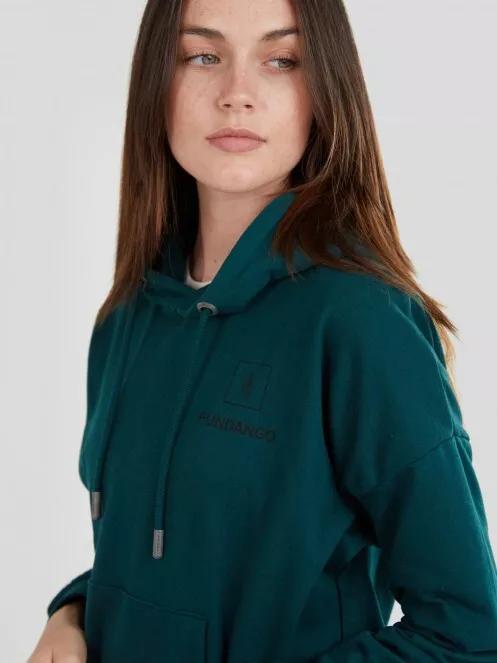 Fundango Haley Hooded Sweatshirt női kapucnis pulóver zöld színben 4