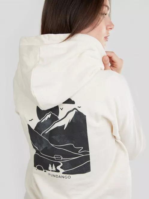 Fundango Haley Hooded Sweatshirt női kapucnis pulóver fehér színben 5