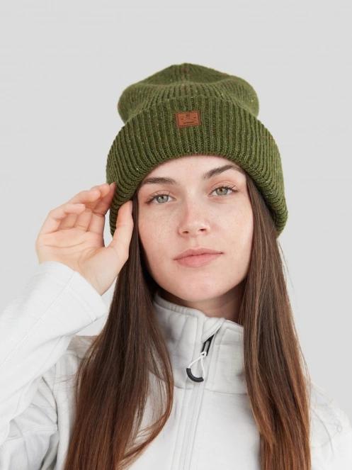 Fundango Owen Beanie kötött sapka oliva színben 4