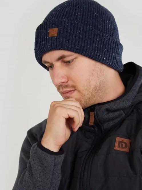Fundango Owen Beanie férfi kötött sapka sötétkék színben 3