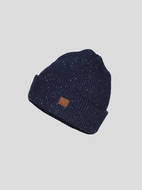 Fundango Owen Beanie férfi kötött sapka sötétkék színben 2
