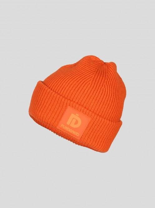 Fundango Elion Beanie kötött sapka narancssárga színben 2