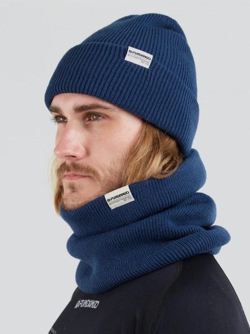 Fundango Tara Beanie sapka sötétkék színben 4