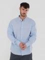 Fundango Ronan Shirt férfi hosszú ujjú ing kék színben 1